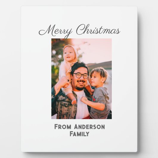 Frohe Weihnachten Foto moderne Liebe einfache Fami Fotoplatte (Vorderseite)