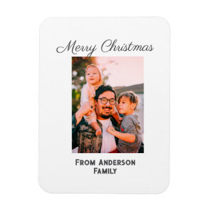 Frohe Weihnachten Foto moderne Liebe einfache Fami Magnet