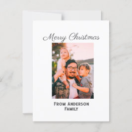 Frohe Weihnachten Foto moderne Liebe einfache Fami Postkarte