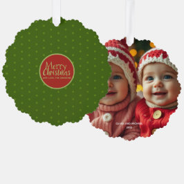 Frohe Weihnachten Foto Papier Ornament Card hinzuf