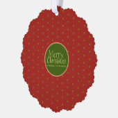 Frohe Weihnachten Foto Papier Ornament Card hinzuf (Links)