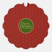 Frohe Weihnachten Foto Papier Ornament Card hinzuf Karte (Vorderseite)