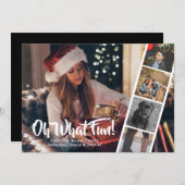 Frohe Weihnachten Foto Personalisiert Oh, was Spaß (Vorne/Hinten)