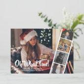 Frohe Weihnachten Foto Personalisiert Oh, was Spaß (Stehend Vorderseite)