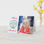 Frohe Weihnachten- Foto-Rahmen Karte (Gelbe Blume)