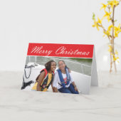 Frohe Weihnachten- Foto-Rahmen Karte (Gelbe Blume)