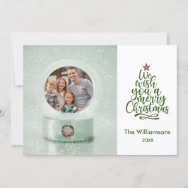 Frohe Weihnachten Foto Snow Globe Weihnachten Karte