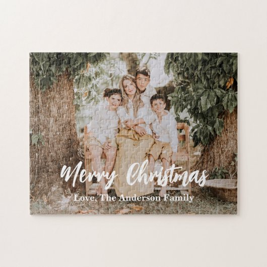 Frohe Weihnachten Foto Urlaub Puzzle (Horizontal)