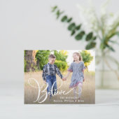 Frohe Weihnachten FOTO Weihnachten Gruß Urlaub Postkarte (Stehend Vorderseite)