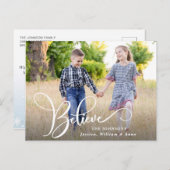 Frohe Weihnachten FOTO Weihnachten Gruß Urlaub Postkarte (Vorne/Hinten)