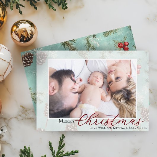 Frohe Weihnachten Foto Winter Grüne