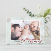 Frohe Weihnachten Foto Winter Grüne (Stehend Vorderseite)