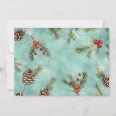 Frohe Weihnachten Foto Winter Grüne (Rückseite)