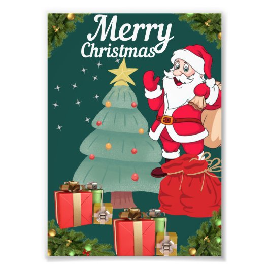 Frohe Weihnachten. Fotodruck (Vorne)