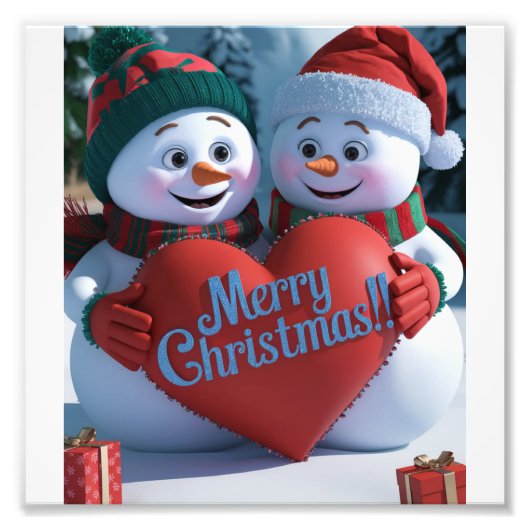 Frohe Weihnachten! Fotodruck (Vorne)