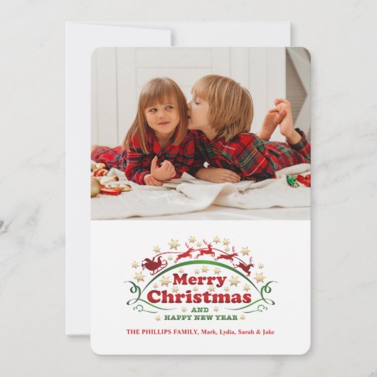 Frohe Weihnachten Fotokarte (Vorderseite)