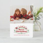Frohe Weihnachten Fotokarte (Stehend Vorderseite)