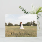 Frohe Weihnachten Fotokarte Skript (Stehend Vorderseite)