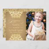 Frohe Weihnachten Fotokarte Wird Kraft- und Goldpa (Vorne/Hinten)