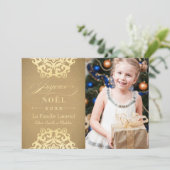 Frohe Weihnachten Fotokarte Wird Kraft- und Goldpa (Stehend Vorderseite)