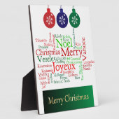 Frohe Weihnachten Fotoplatte (Seite)