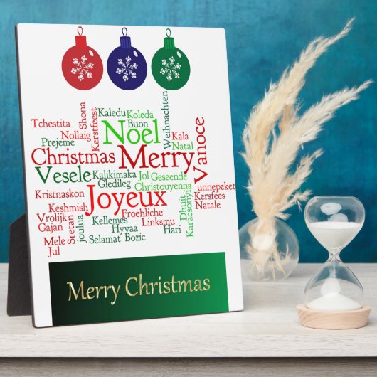 Frohe Weihnachten Fotoplatte (Seite)