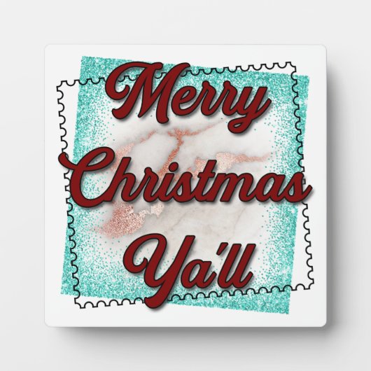 Frohe Weihnachten Fotoplatte (Vorderseite)