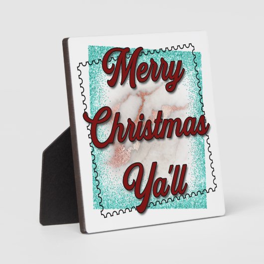 Frohe Weihnachten Fotoplatte (Vorderseite)