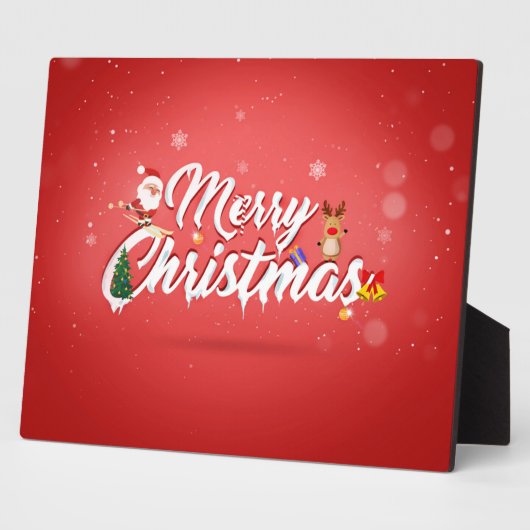 Frohe Weihnachten Fotoplatte (Seite)