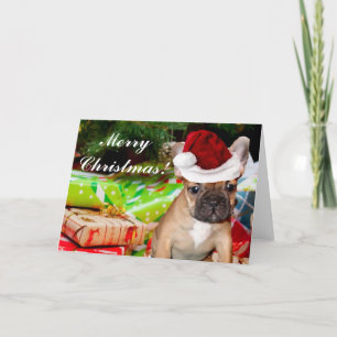 Frohe Weihnachten Französisch Bulldog Grußkarte