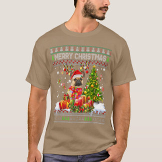 Frohe Weihnachten Französisch Bulldog Santa Xmas L T-Shirt