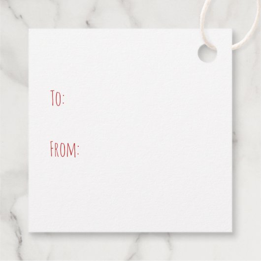 Frohe Weihnachten Französisch Bulldogs Holiday Tro Geschenkanhänger (Rückseite)