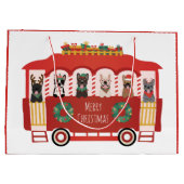 Frohe Weihnachten Französisch Bulldogs Holiday Tro Große Geschenktüte (Rückseite)