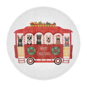 Frohe Weihnachten Französisch Bulldogs Holiday Tro Schneidebrett