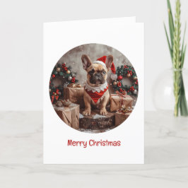 Frohe Weihnachten Französischer Bulldog Santa Dog
