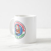 Frohe Weihnachten French Christmas Santa Coffee Mu Kaffeetasse (Vorderseite Links)