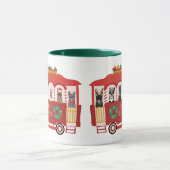 Frohe Weihnachten Frenchmas Trolly Französisch Bul Tasse (Zentrum)