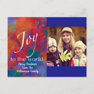 Frohe Weihnachten Freude Für Die Welt Foto Postkarte