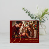 Frohe Weihnachten, Freude Gruß Postkarte (Stehend vorne)