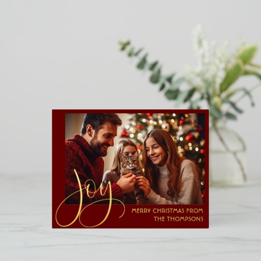 Frohe Weihnachten, Freude Gruß Postkarte (Stehend vorne)