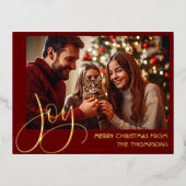 Frohe Weihnachten, Freude Gruß Postkarte (Vorderseite)