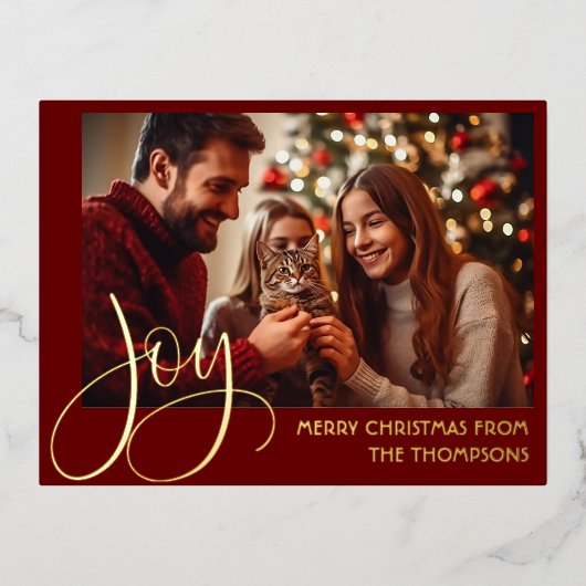 Frohe Weihnachten, Freude Gruß Postkarte (Vorderseite)