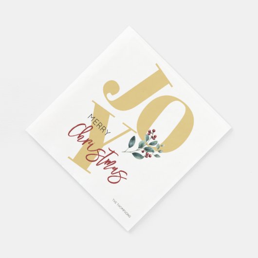 Frohe Weihnachten, Freude Serviette (Ecke)