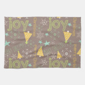 Frohe Weihnachten, Freude, Weihnachtsbaumen Küche Handtuch (Horizontal)