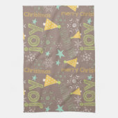 Frohe Weihnachten, Freude, Weihnachtsbaumen Küche Handtuch (Vertikal)