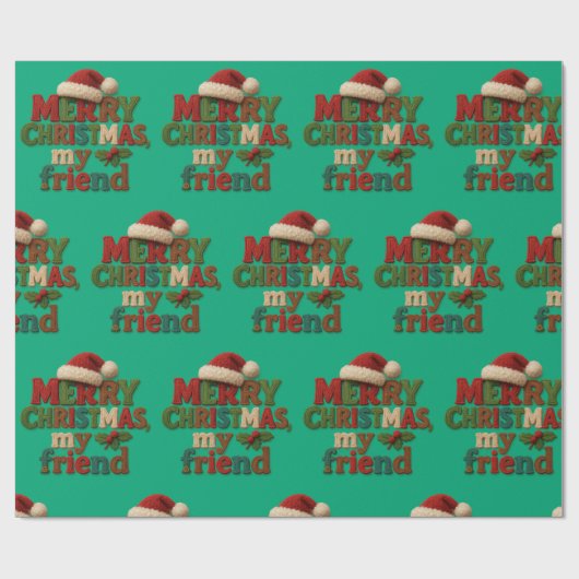 Frohe Weihnachten Freund  Geschenkpapier (Flach)