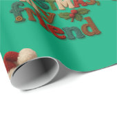 Frohe Weihnachten Freund  Geschenkpapier (Rolleneckpunkt)
