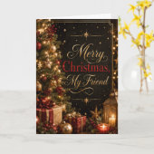Frohe Weihnachten Freund Karte (Gelbe Blume)
