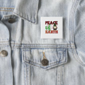 Frohe Weihnachten Frieden auf der Erde Button (Beispiel)