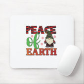 Frohe Weihnachten Frieden auf der Erde Mousepad (Mit Mouse)
